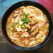 Hand Made Noodles Soup with Pickled Cabbage and Lamb 雪菜羊肉汤面