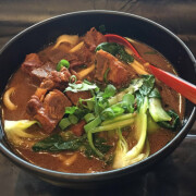 Handmade Noodle Soup With Stewed Pork Ribs 红烧排骨面