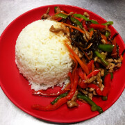 Shredded Pork With Garlic Sauce With Rice 鱼香肉丝饭