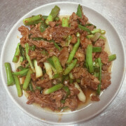 Stir-Fried Mutton Slice With Scallion 葱爆羊肉
